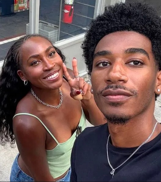Coco Gauff with her boyfriend