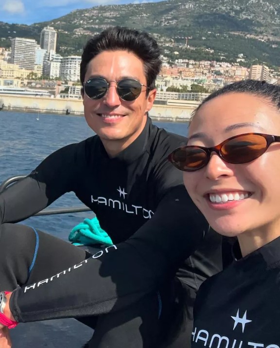Daniel Henney with his wife