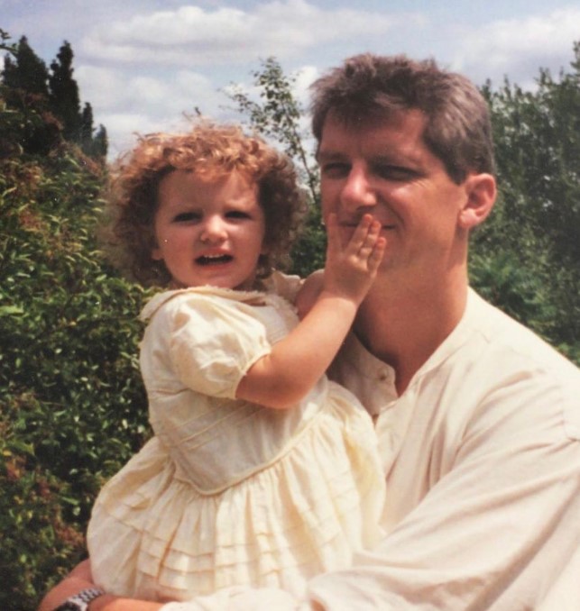 Louisa Harland's childhood image with her dad