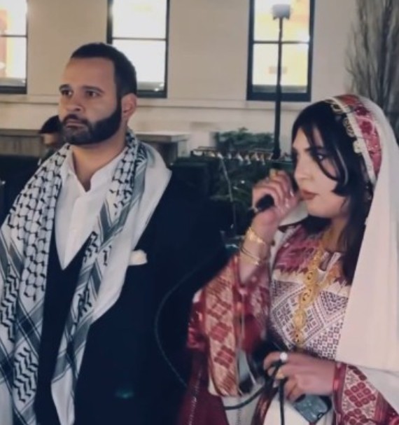 Nerdeen Kiswani with her husband