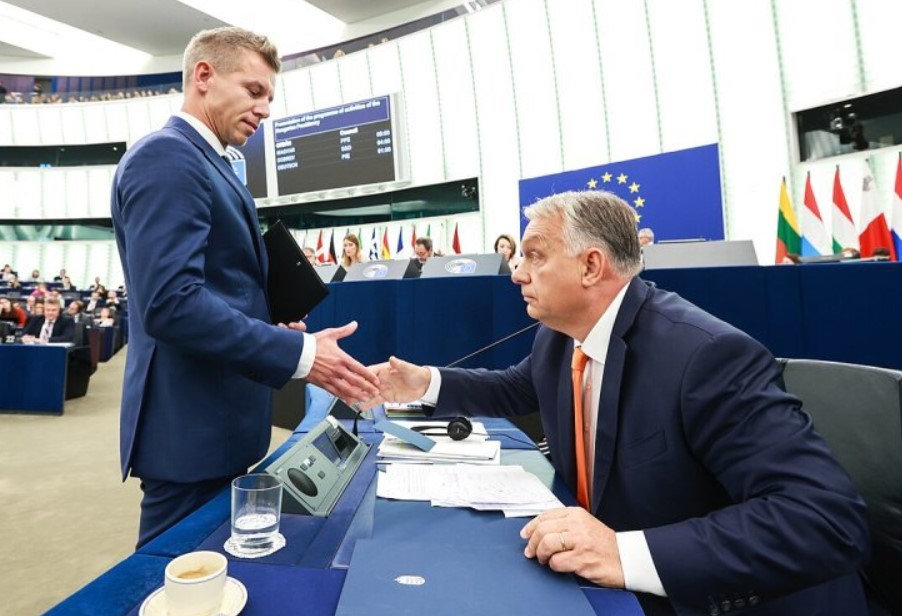 Péter Magyar with Viktor Orbán