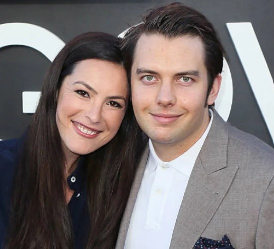 Sasha Barrese with her husband