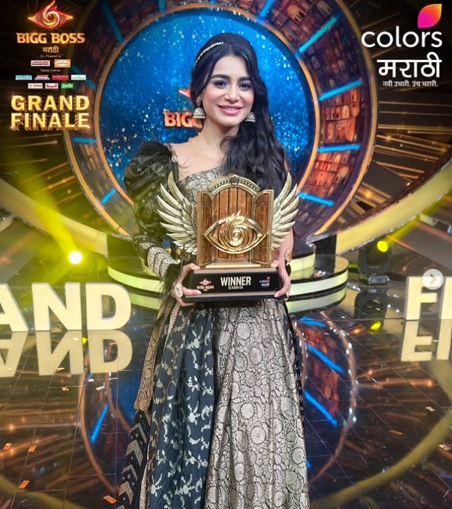 Tanvi Kolte after winning the television reality show Bigg Boss Marathi Season 6