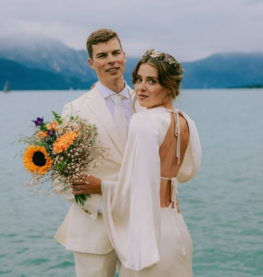 Carmen Huter with her husband