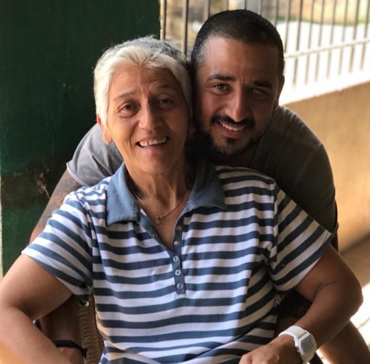 Diego Mesaglio with his mom