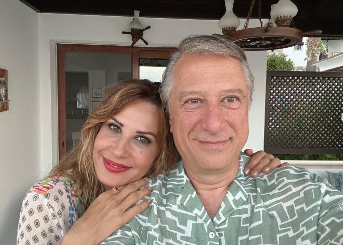 Hande Kazanova with her husband
