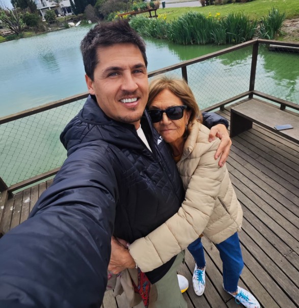 Jorge Maggio with his mom