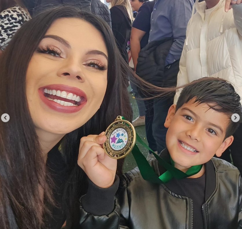 Lizbeth Rodriguez with her son