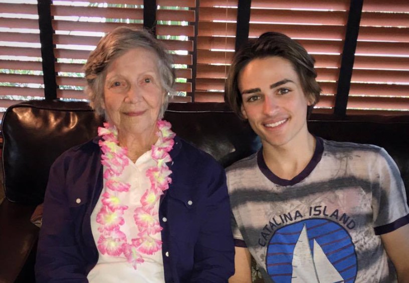 RJ Word with his grandmother