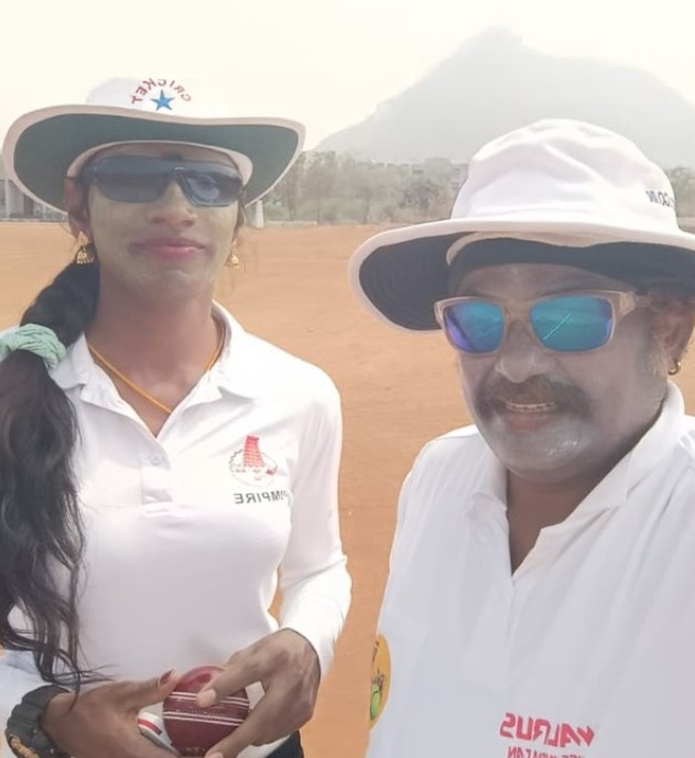 Rithika Sri with her trainer