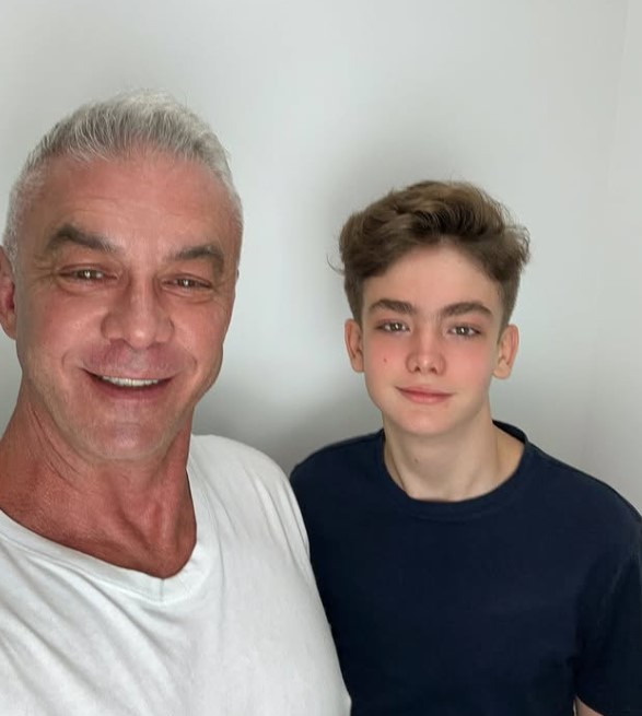 Alexandre Correa with his son