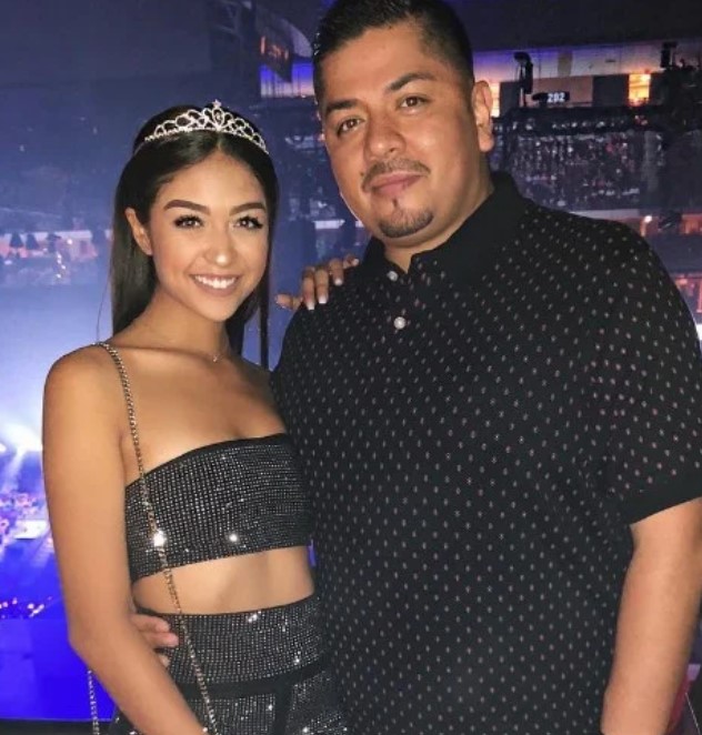 Cierra Ortega with her dad
