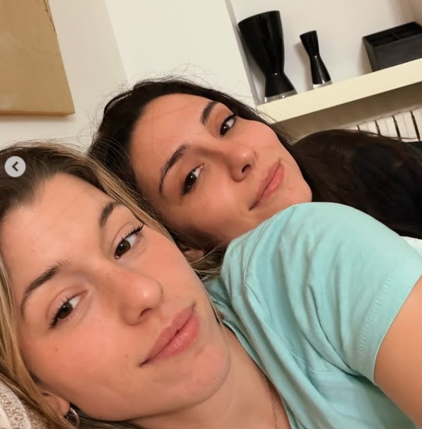 Elena Farga with her girlfriend