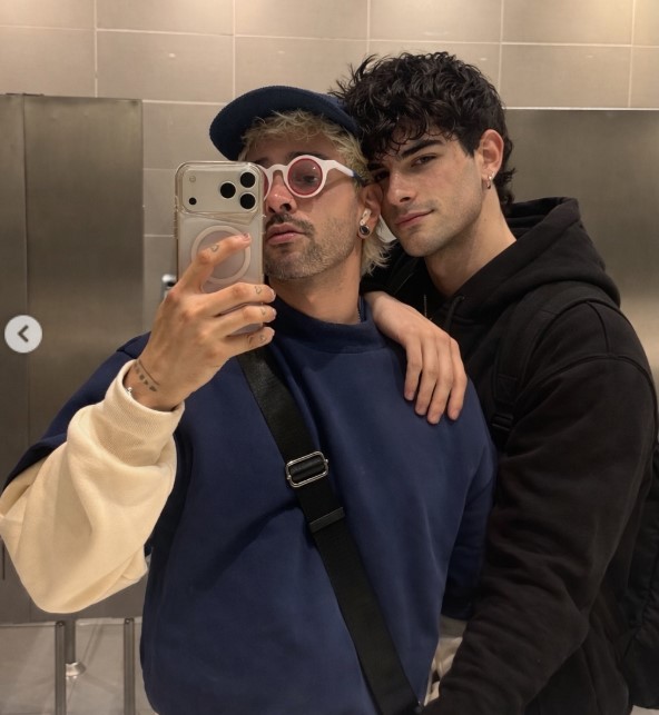 Juan Pablo Jaramillo with his boyfriend