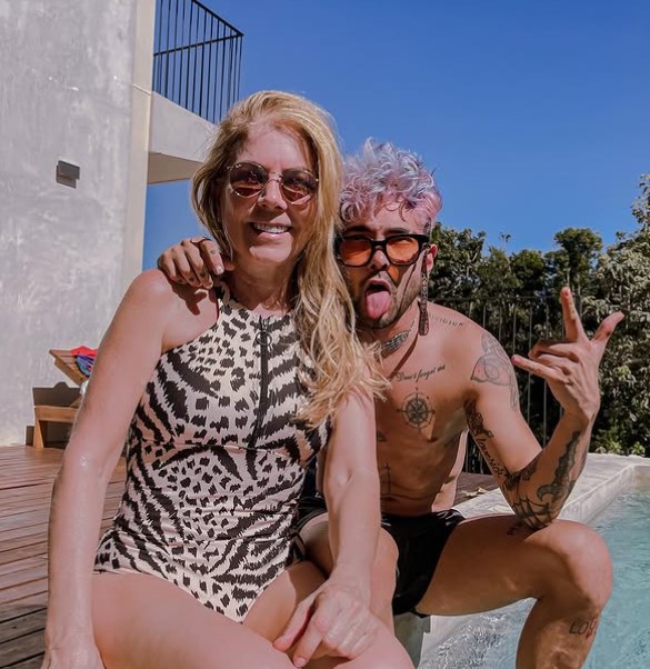 Juan Pablo Jaramillo with his mom