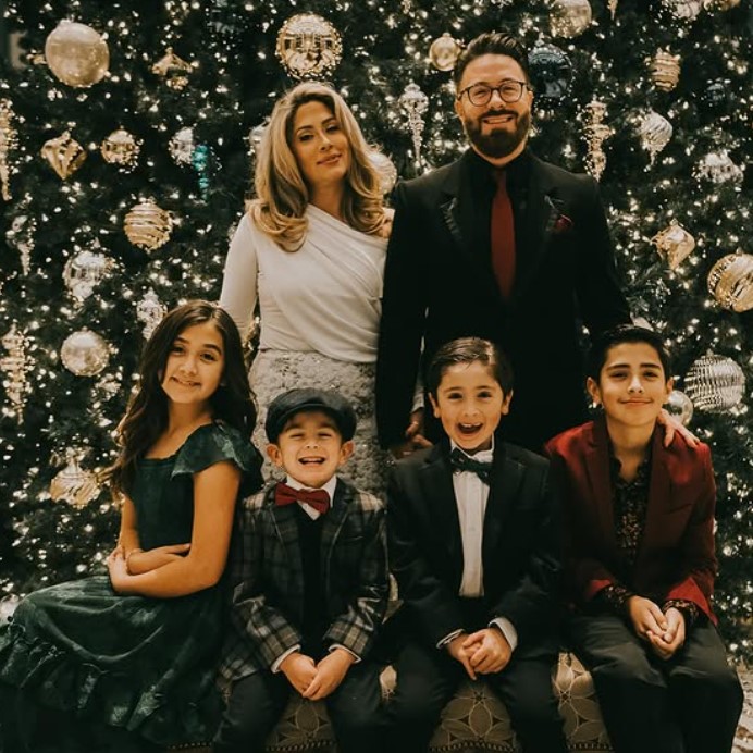 Leyicet Peralta with her family