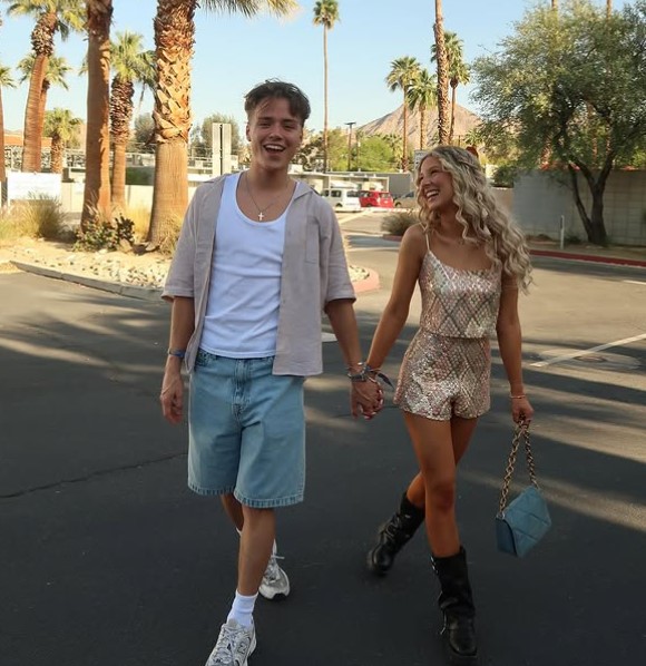 Manou Jue Cardoso with her boyfriend