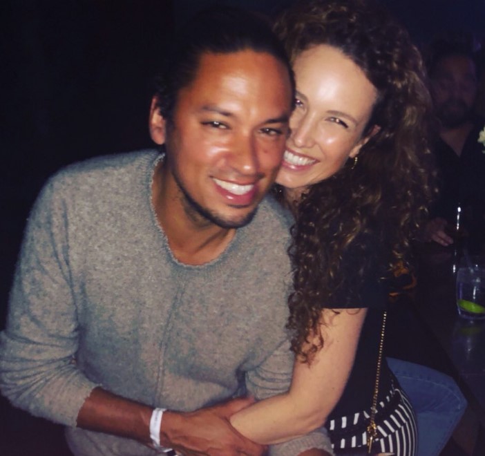 Ryan Marciano with his partner Kim Sanders