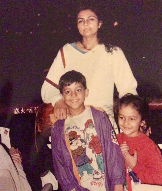 Seerat Kapoor's childhood image with her mom and brother