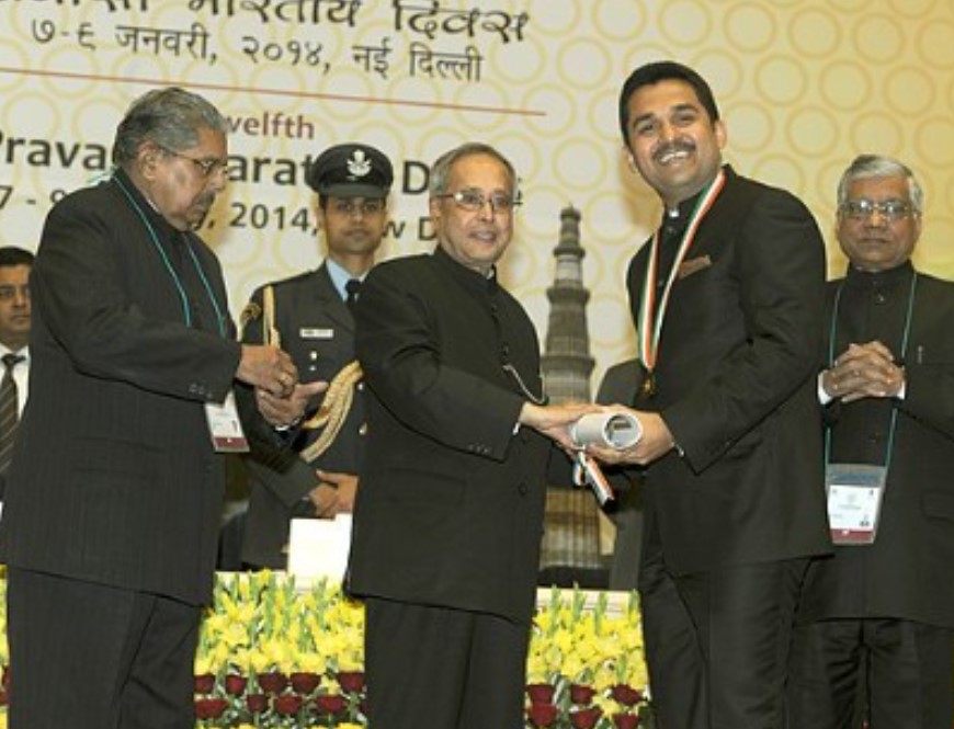 Shamsheer Vayalil received Pravasi Bharatiya Samman in 2014