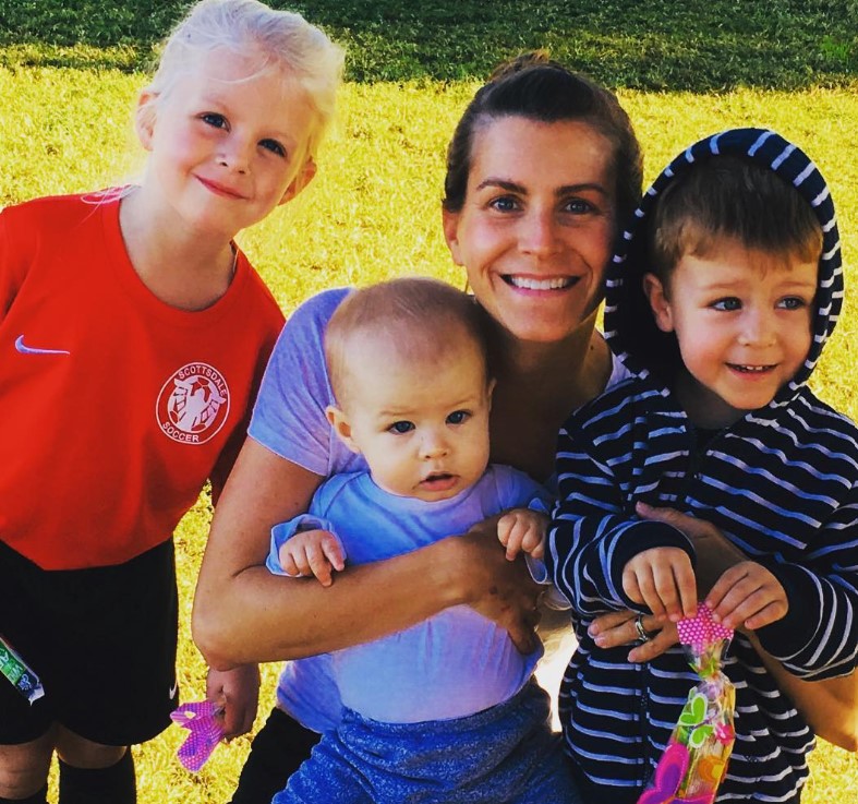 Ali Napier with her kids