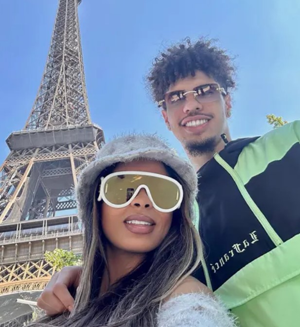 Ana Montana with her partner LaMelo Ball