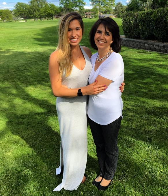 Anna Croskrey with her mom