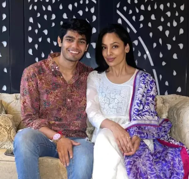 Ishita Mangal with her brother