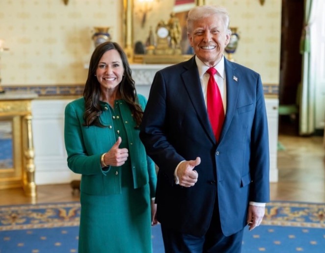 Katie Britt with her Donald Trump