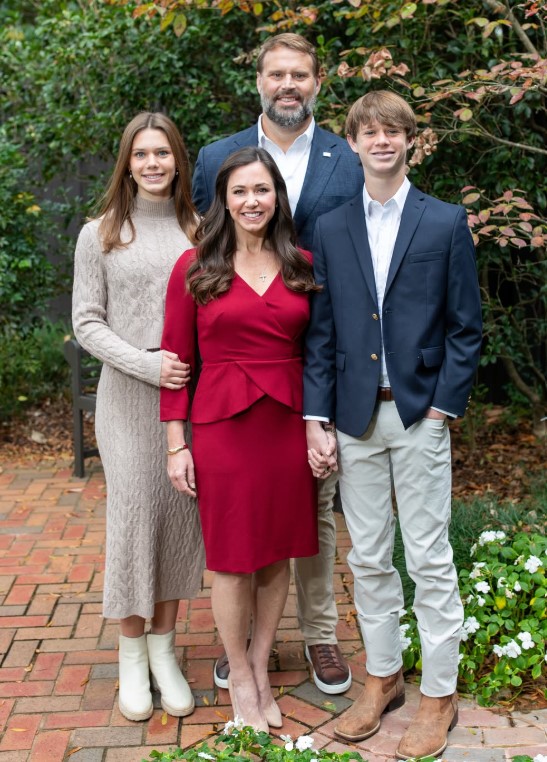 Katie Britt with her husband and kids