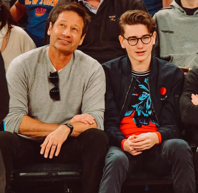 Kyd Miller Duchovny with his dad David Duchovny