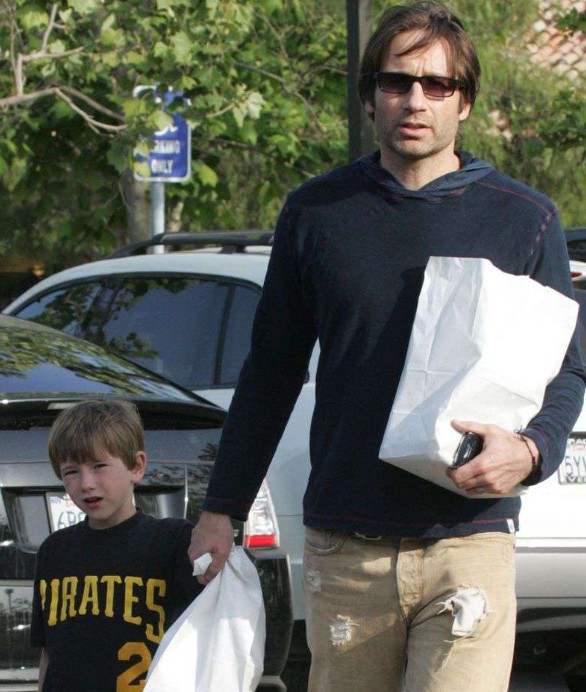 Kyd Miller Duchovny's childhood image with his dad