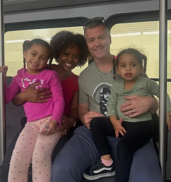 Matt McCusker with his wife and kids