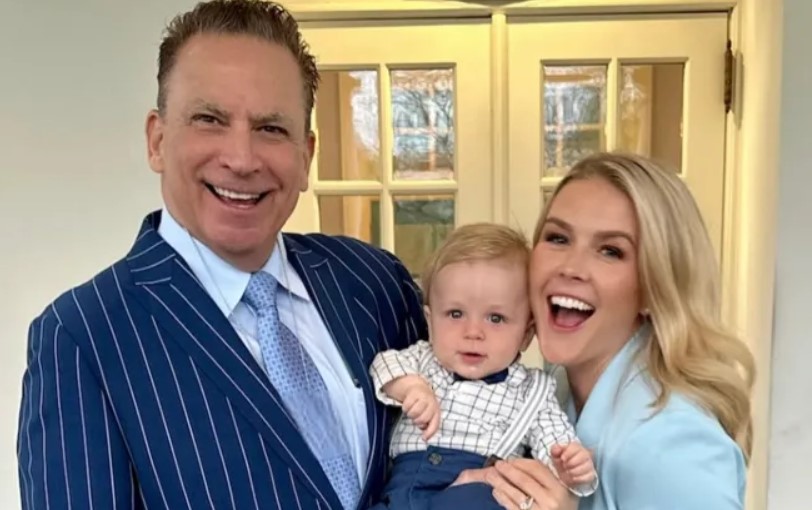 Nicholas Riccio with his wife Karoline Leavitt and kid