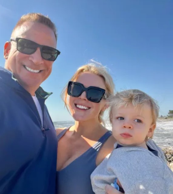 Nicholas Riccio with his wife Karoline Leavitt and son