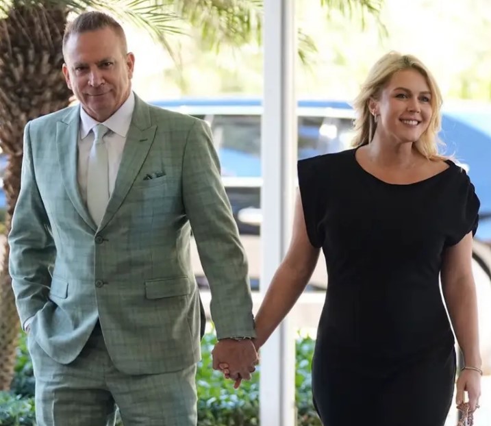 Nicholas Riccio with his wife Karoline Leavitt