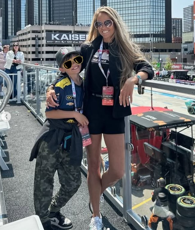 Nicole Curtis with her son