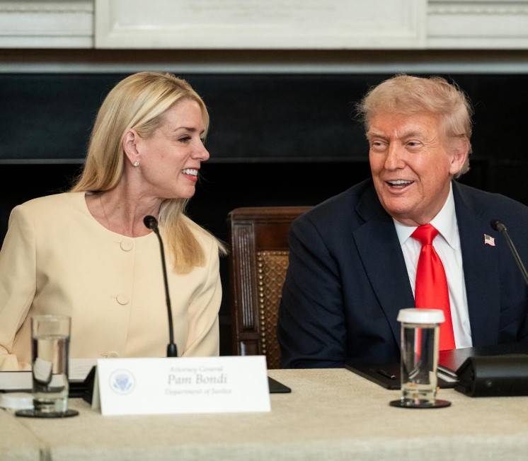 Pam Bondi with Donald Trump