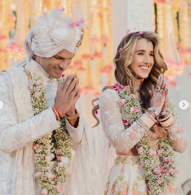 Sophie Shine and Shikhar Dhawan's wedding image