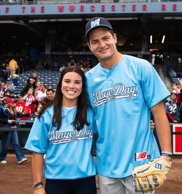 Ann Michael Maye with her husband Drake Maye