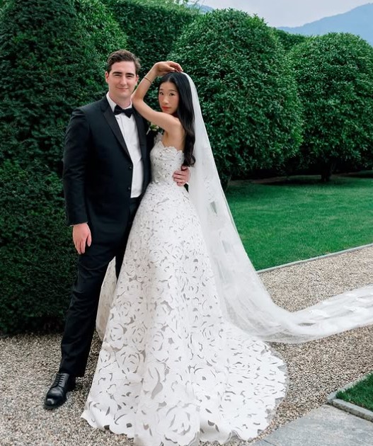 Becca Bloom with her husband David Pownall