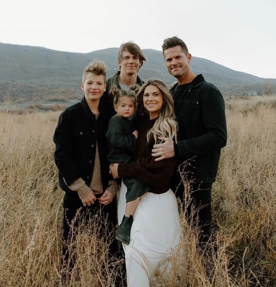 Bret Engemann with his wife and kids