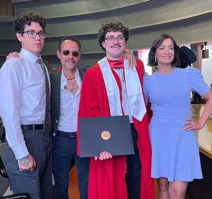 Dayanara Torres with her ex-husband and sons