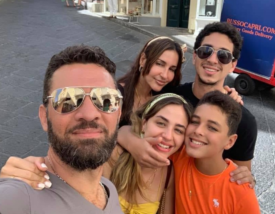 Dimitri Vorbe with his wife and kids