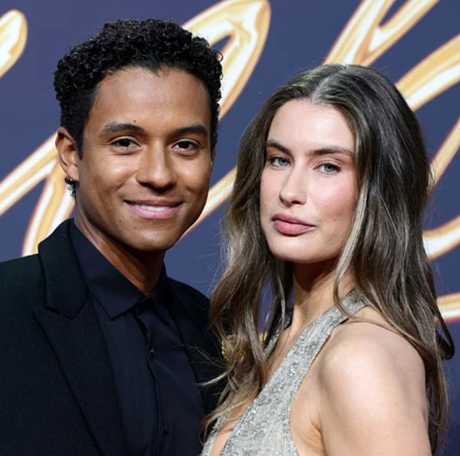 Jaafar Jackson with his girlfriend