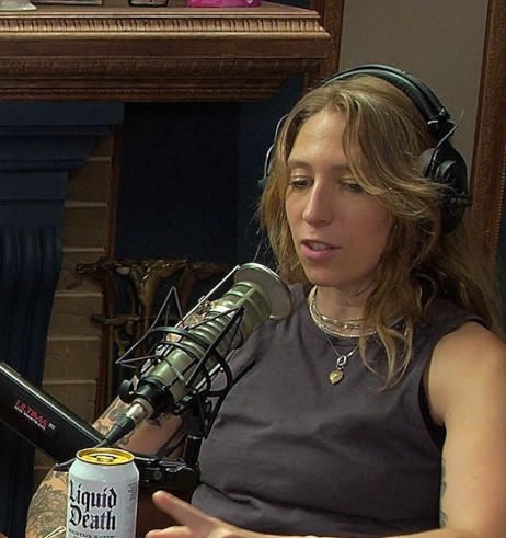 Jordan Jensen during a podcast