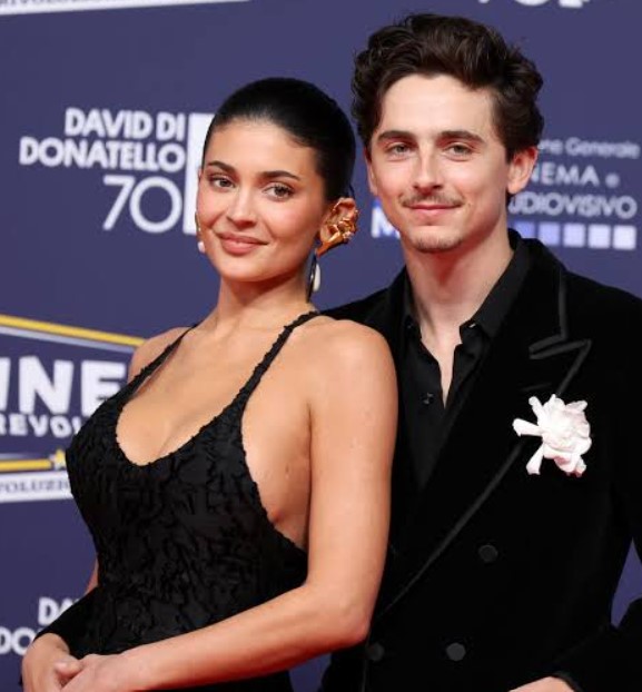 Kylie Jenner with her current boyfriend Timothée Chalamet