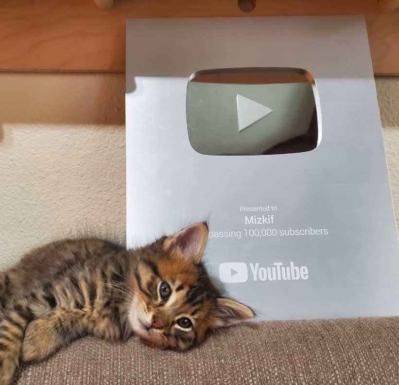 Mizkif's Silver YouTube Play Button