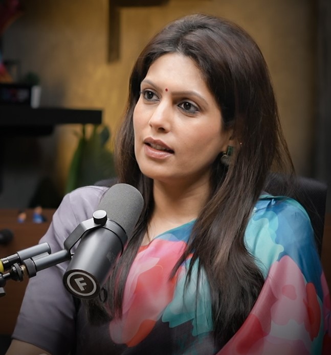 Palki Sharma during a podcast with Raj Shamani