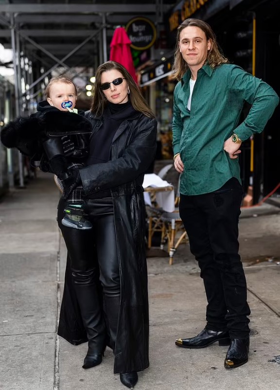 Peter Artemiev with his ex-wife Julia Fox and son